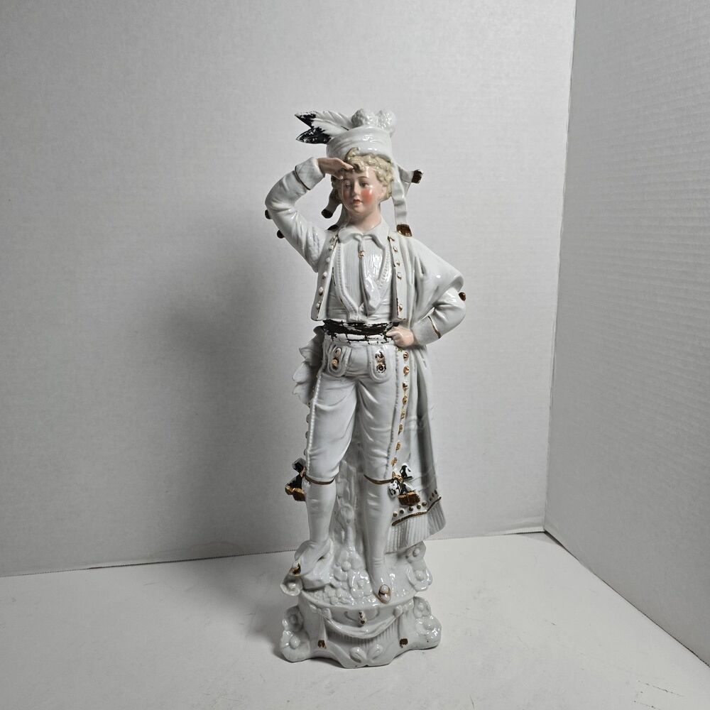CARL SCHNEIDER Figurine Young Man Looking Porcelain 9448 Grafenthal 16 in